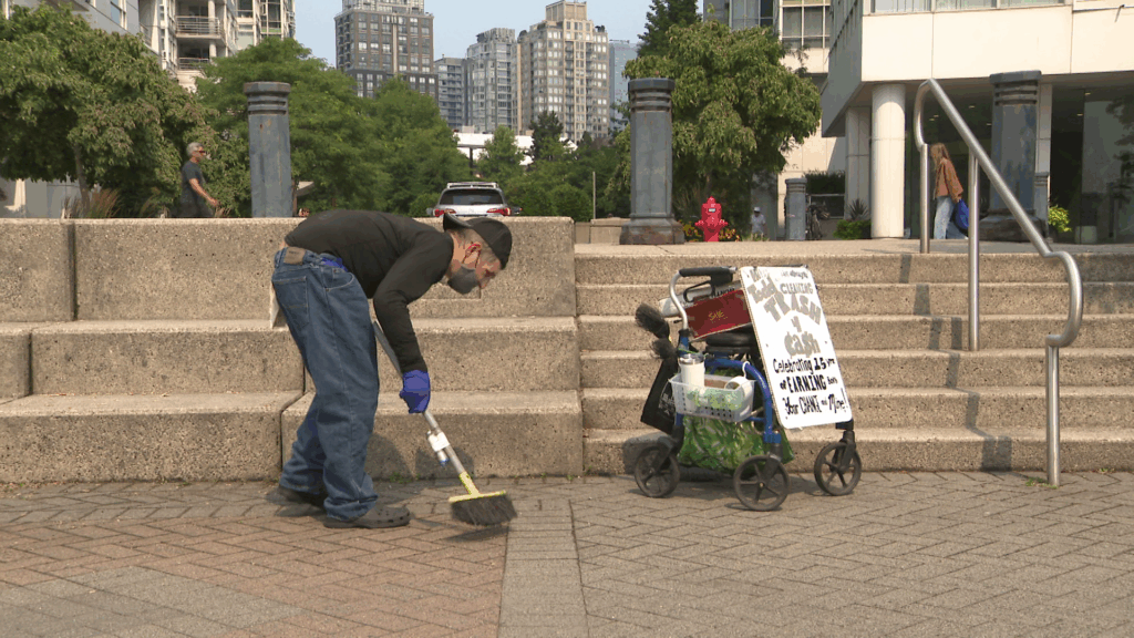 Yaletown comes together to help local street sweeper
