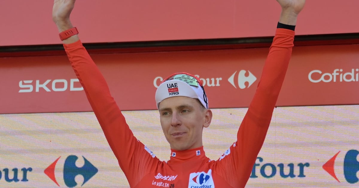 tadej Pogačar continues dominance, wins another Spanish Vuelta stage after scare on descent