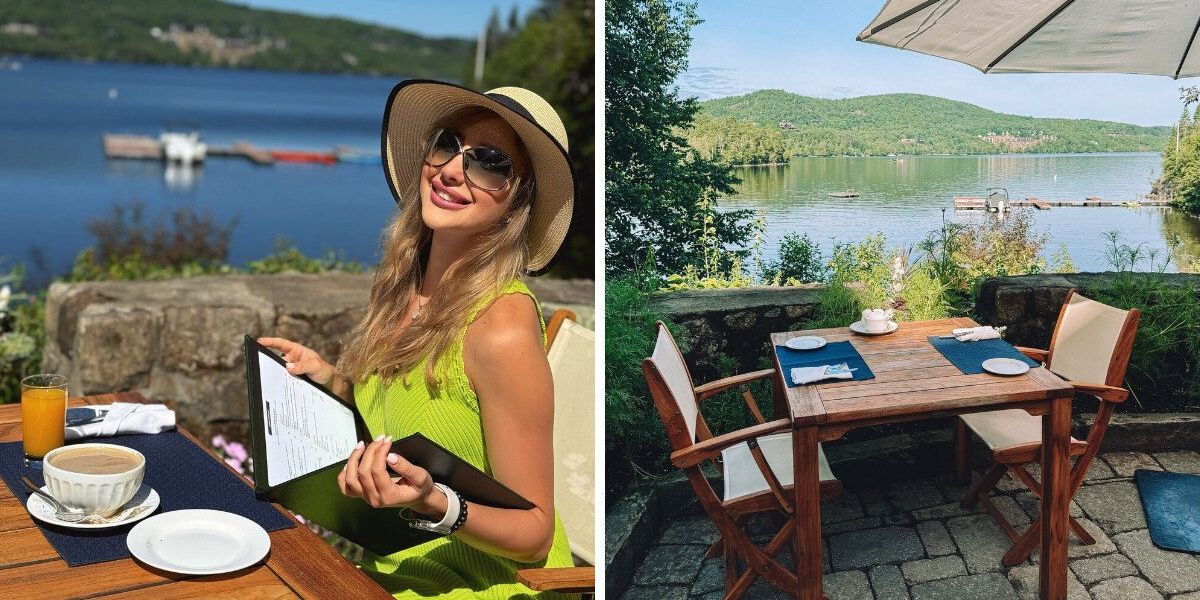 This beautiful restaurant near Montreal is nestled on a lake and it's a dreamy date-night gem