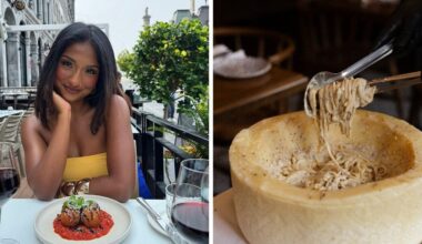 This Montreal restaurant feels straight out of Italy and serves pasta in a giant cheese wheel