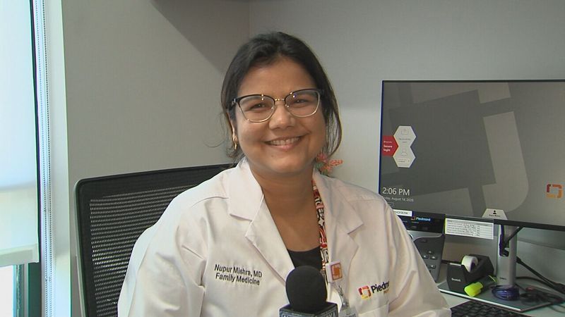 Dr. Nupur Mishra speaks with WGXA about risks surrounding use of prescription meds in extreme heat on Aug. 14, 2026 (Perry Smith/WGXA).