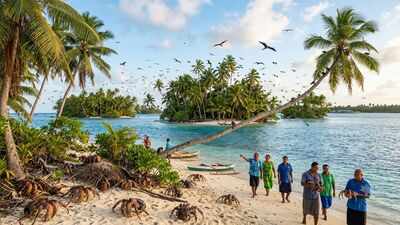 After years of invasive rats threatening island wildlife, Tuvalu removed them from six islets; residents are now seeing birds and coconut crabs return