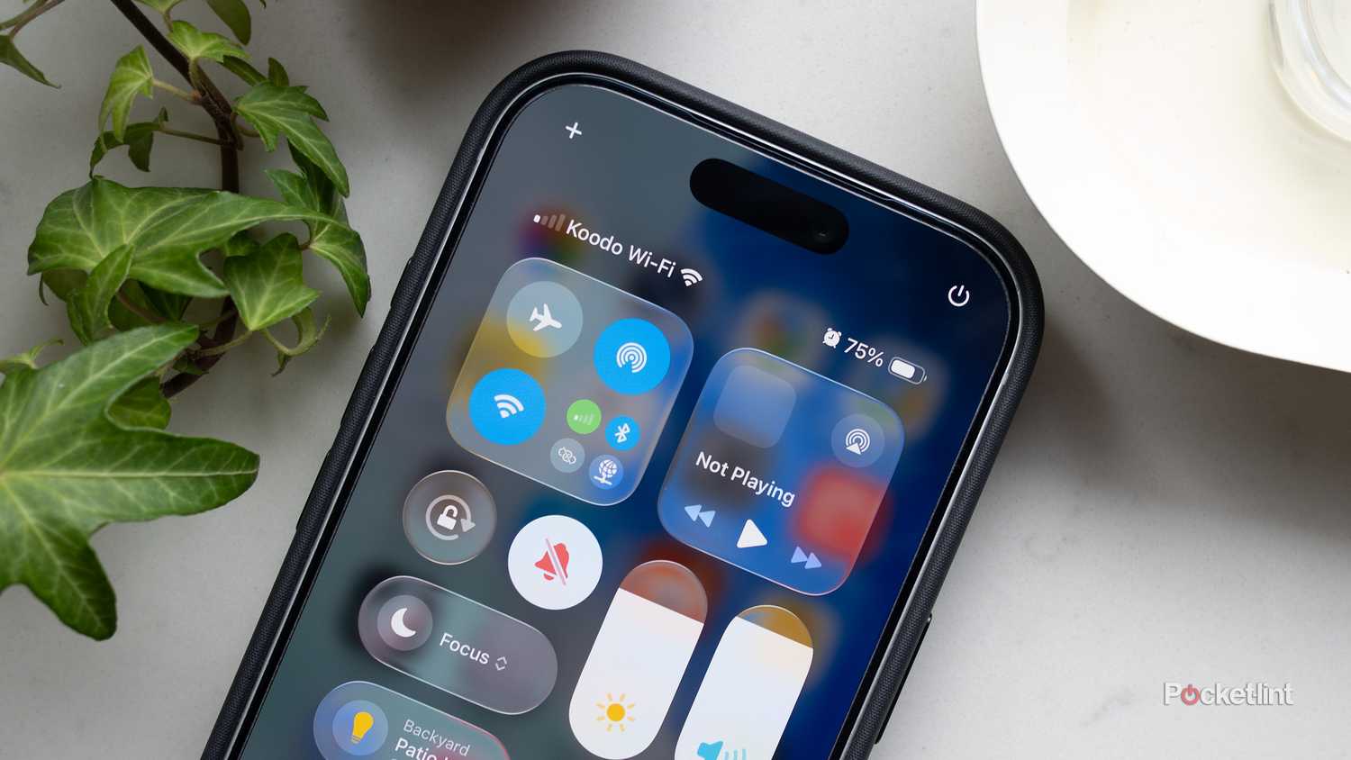 The iPhone 17 Pro's Control Center.