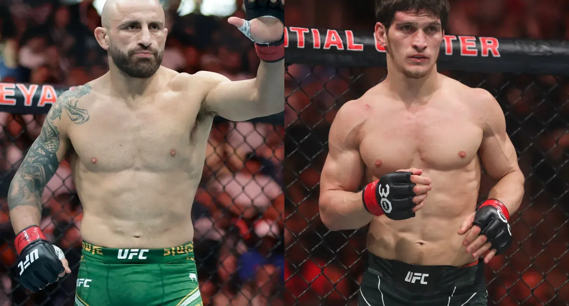 Kevin Holland (left) and Dana White (right)