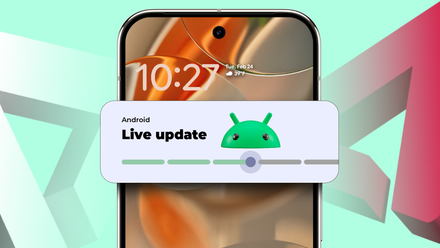 Android Live Update displayed on a smartphone screen.