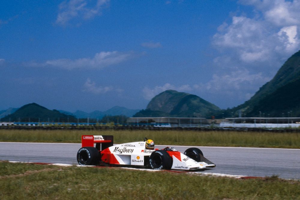 Senna drives the MP4/3B during pre-season Rio test; Autosport’s preview bigged-up Ferrari but also made Prost title favourite!