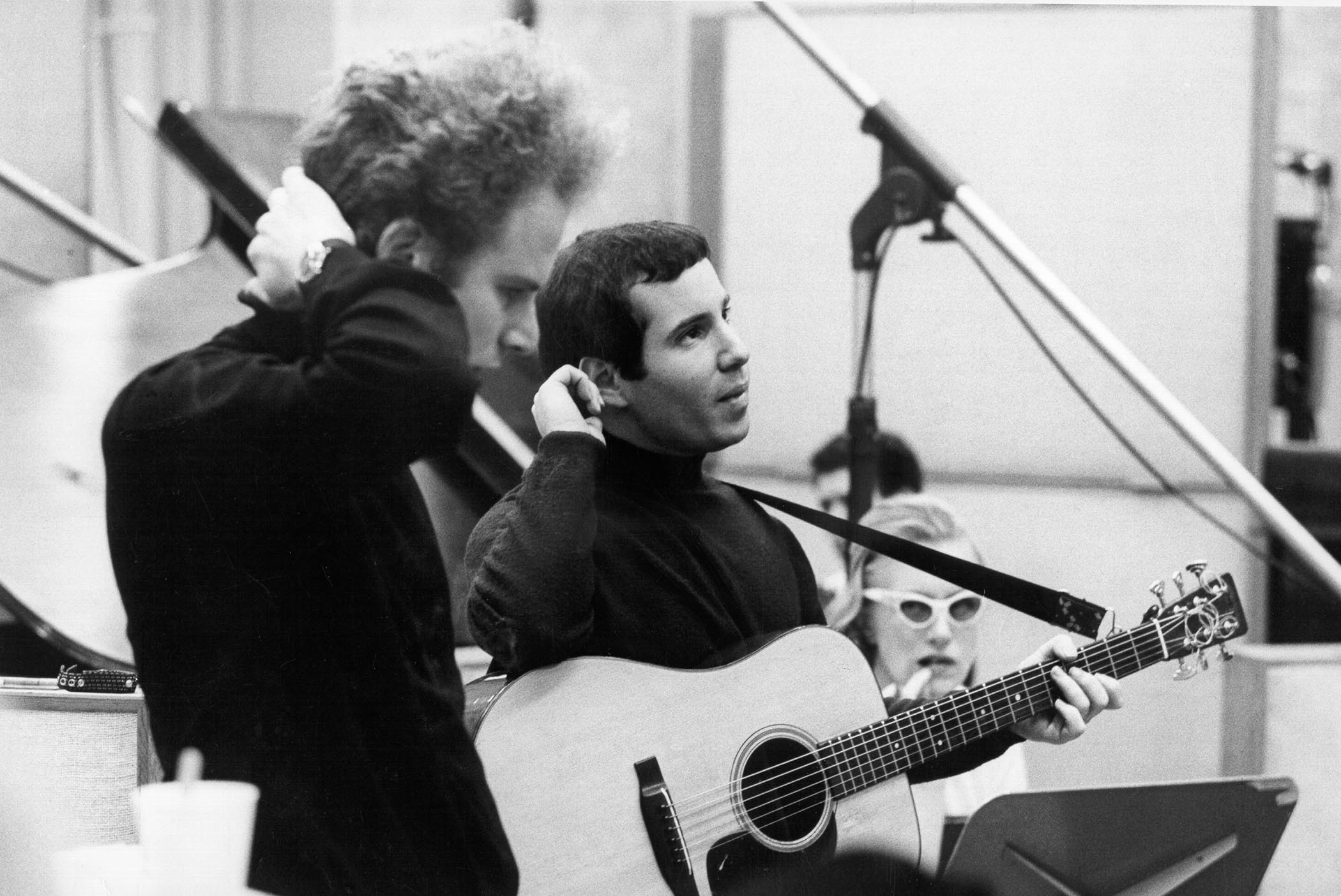 Simon &amp; Garfunkel in the studio circa '67