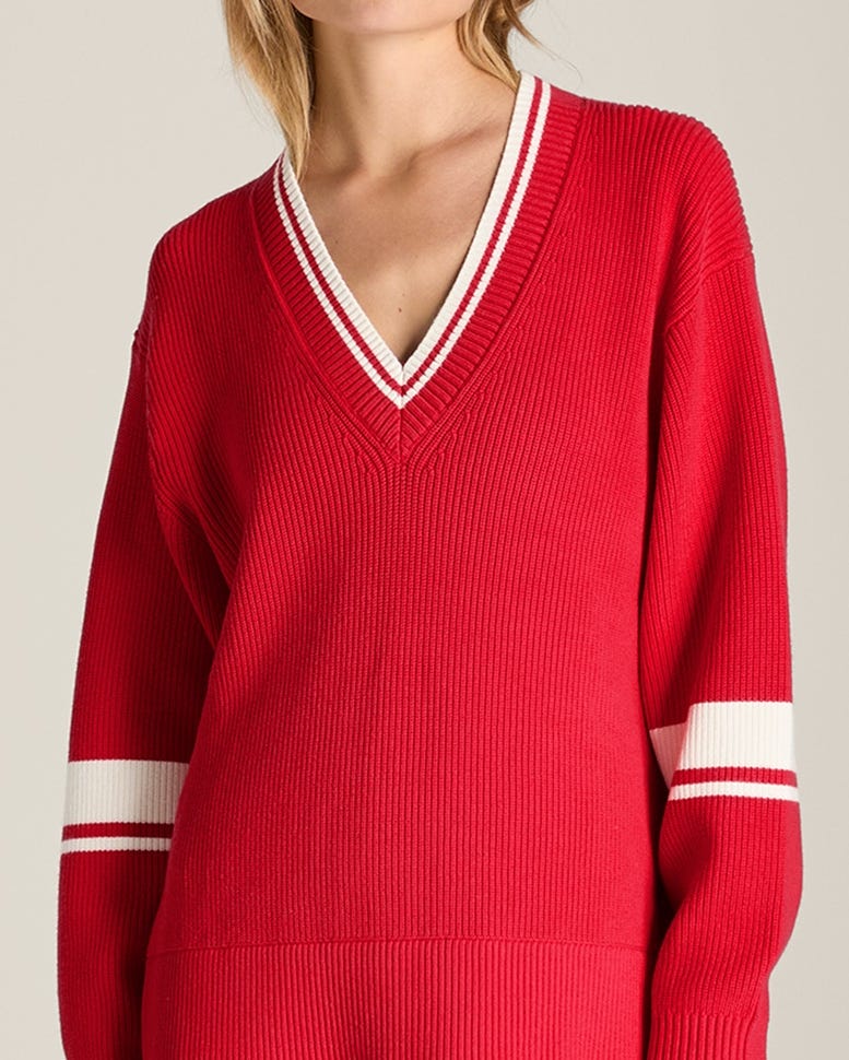 Varsity V-Neck Sweater