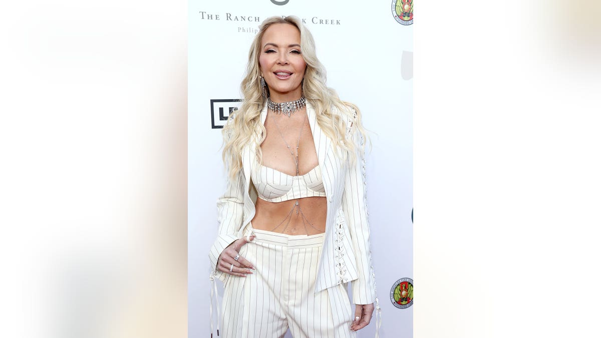 Brandy Ledford poses on the red carpet at an event in Los Angeles.