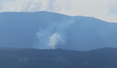 Smoke visible as new human-caused wildfire burns out of control near Fanny Bay