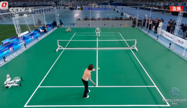 China's Galbot robot takes on tennis star Zheng Jie in world's first human-robot match