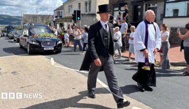 Bonnie Tyler's Swansea funeral ends as coffin taken to Skewen