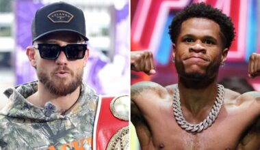 ‘Ain’t heard a thing’: Aussie’s big ‘ducking’ claim at US superstar as Pom threatens to ruin mega-fight