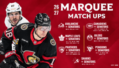 Stars and rivals headline Senators' marquee matchups at home