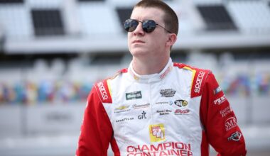 Watch as Daniel Dye climbs on top of Kyle Larson's car in last-lap Daytona crash