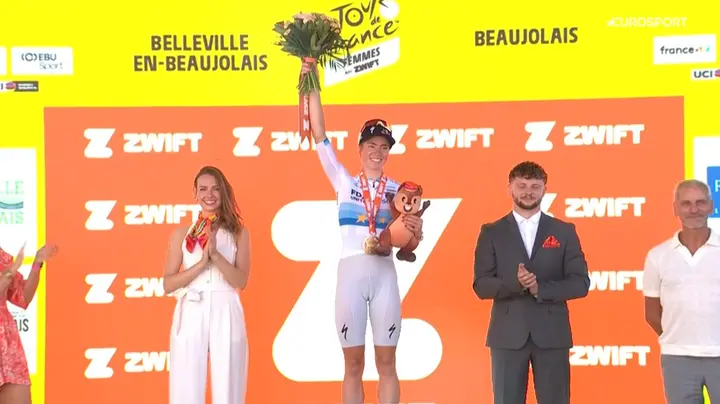Demi Vollering winner of the stage 5 of the 2026 TDFF