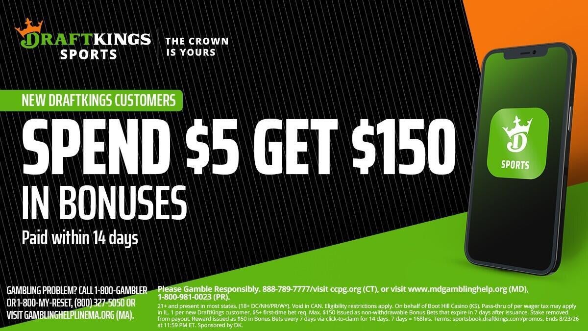 Use DraftKings promo code to get $150 bonus bets by targeting NFL preseason, MLB Field of Dreams Game Thursday