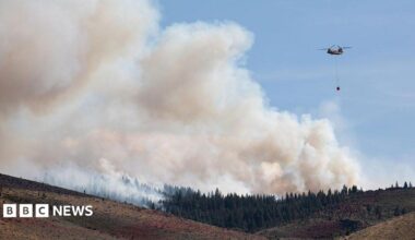 Reno wildfire: Nevada blaze expected to burn for 48 hours and may spread further - live updates