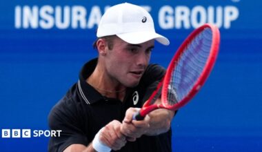 Arthur Fery plays a shot at the Cincinnati Open earlier this month