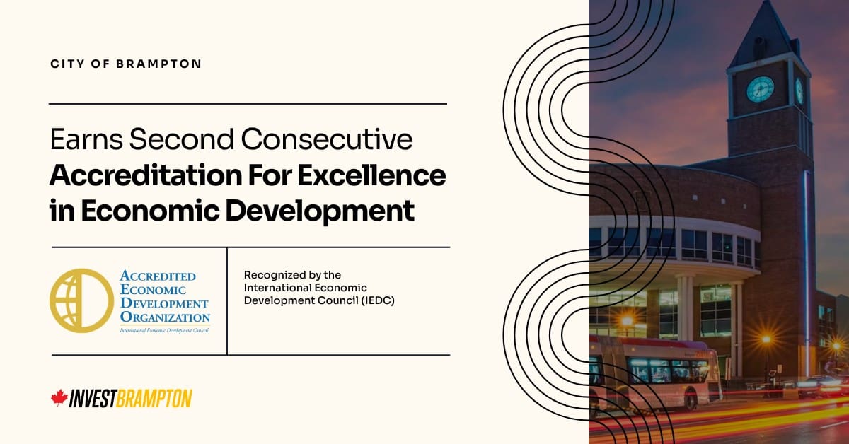 City of Brampton’s Economic Development Office earns second consecutive International Economic Development Council accreditation