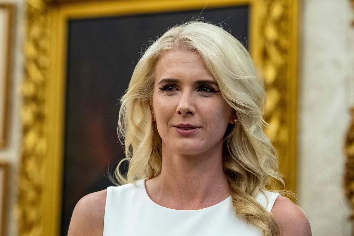 US President Donald Trump’s aide Natalie Harp has been dubbed the “human printer” for supplying the US leader with printouts of information.