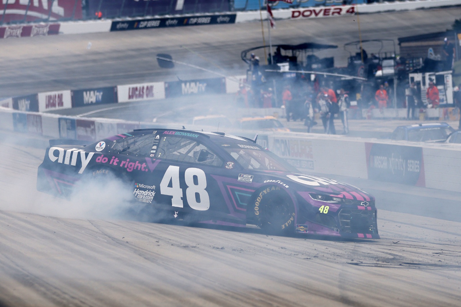 Alex Bowman after Dover 2021 win, No. 48 Hendrick Motorsports Chevrolet