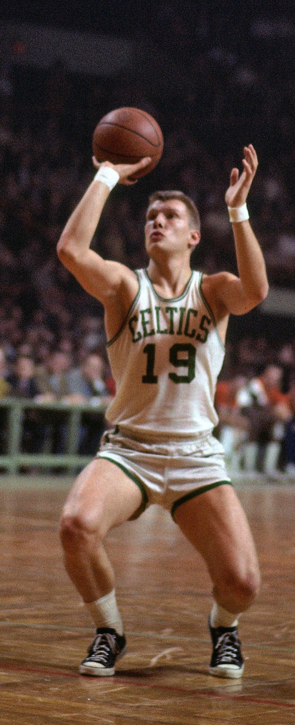 Don Nelson had the strangest free throw technique, but his shots went in 76% of the time. His basket late in Game 7 clinched Banner 11. Mandatory Copyright Notice: Copyright 1967 NBAE (Photo by Dick Raphael/NBAE via Getty Images)
