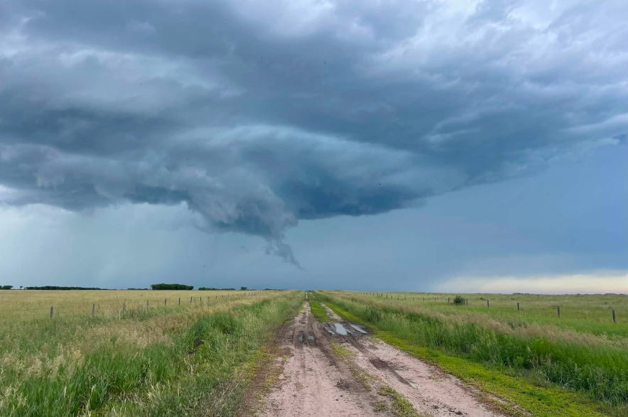 A severe storm near Saskatoon.