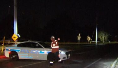 Vehicle knocks down several hydro poles causing power outage in Brampton – CP24