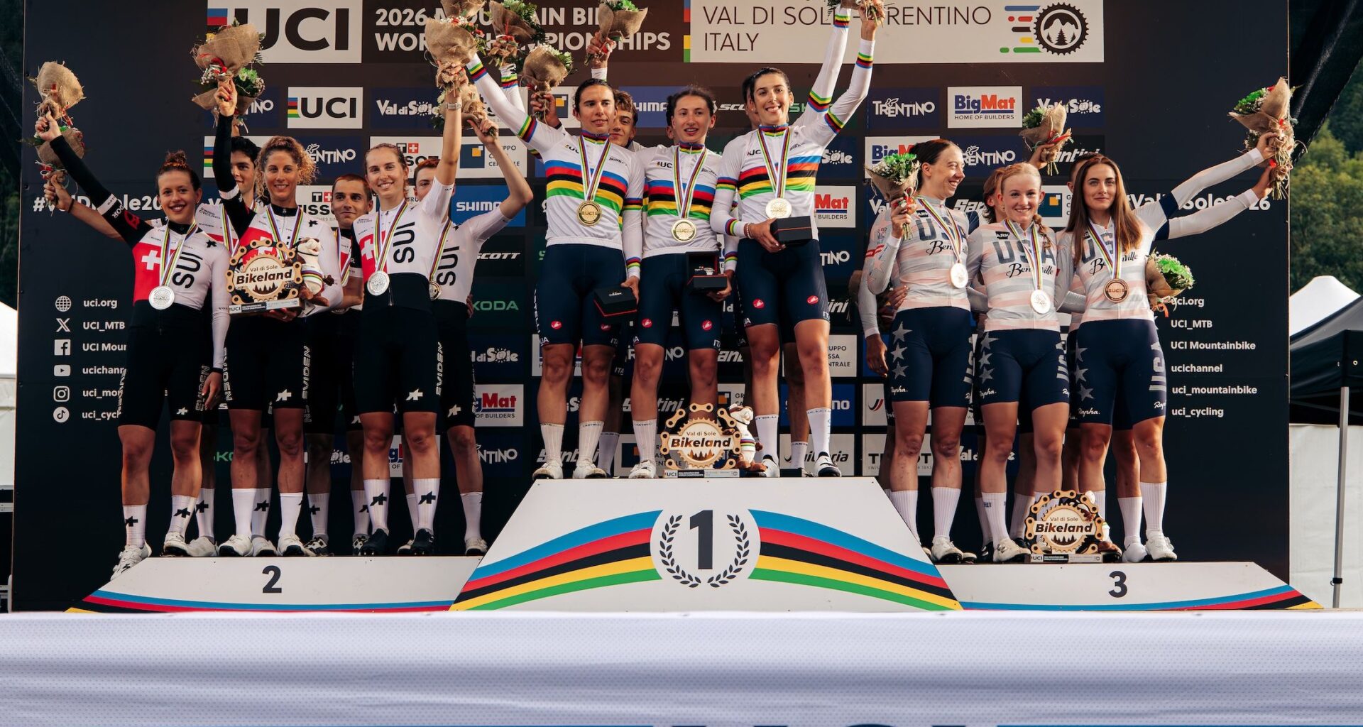 UCI Mountain Bike World Championships: Italy comes from behind to claim team relay