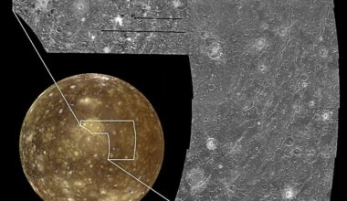 Image of Callisto with a inset of the Valhala multi-ring impact crater. Credit - NASA/JPL/ASU