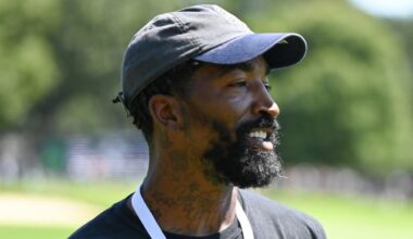 JR Smith wearing a cap