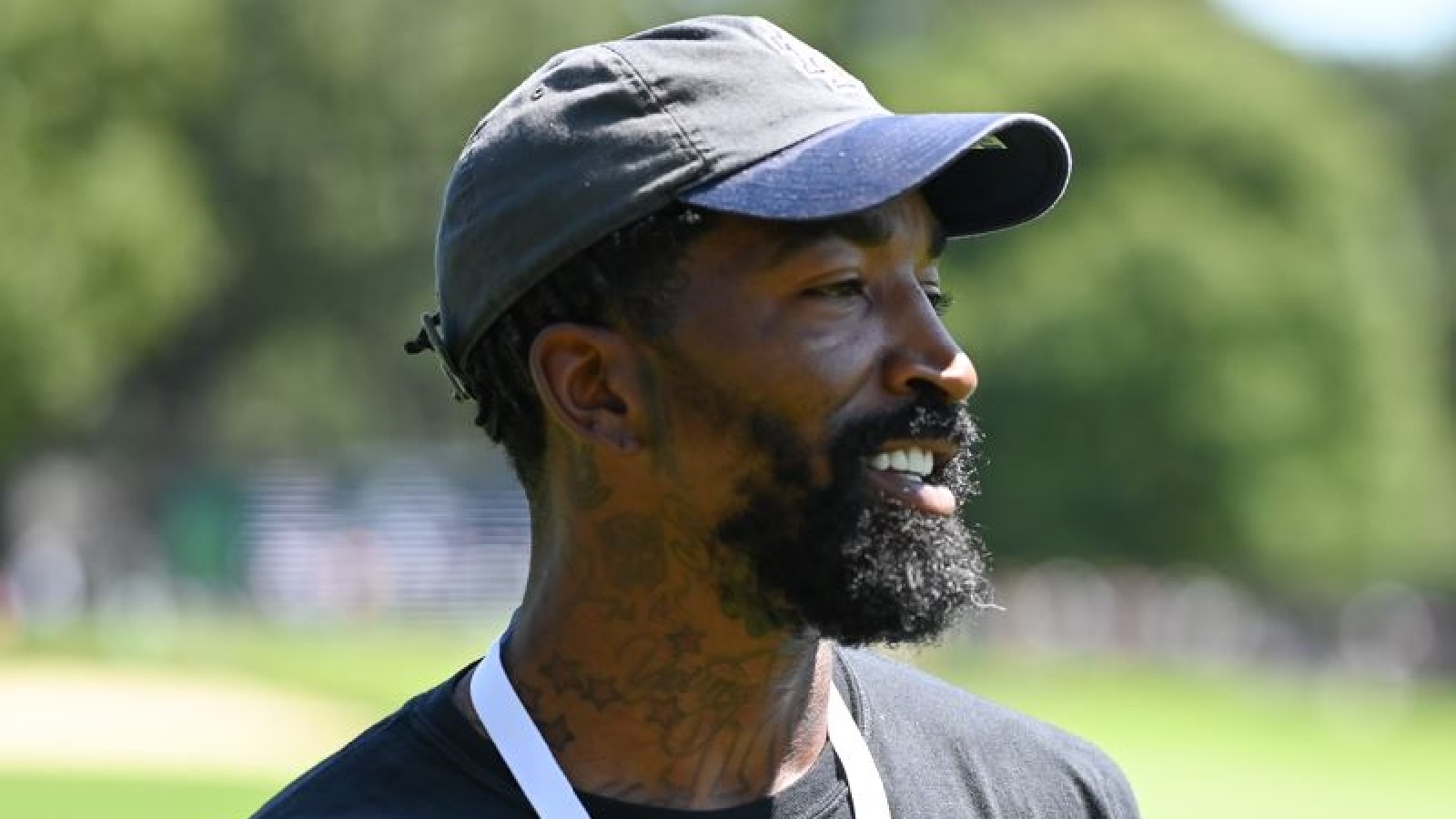 JR Smith wearing a cap