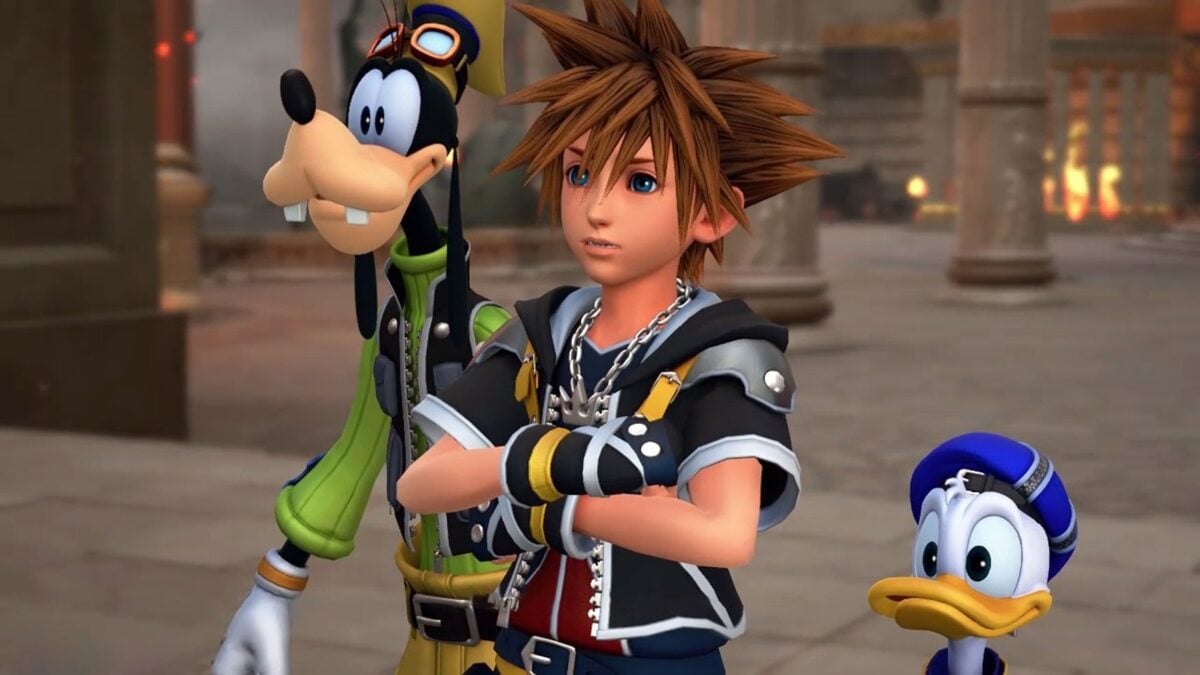 Goofy, Donald, and Sora are confused.