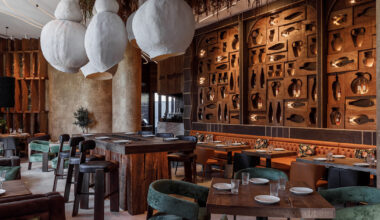 mamuli translates georgian culture into layered restaurant interior