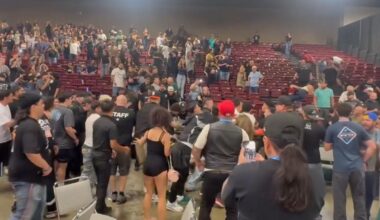 California MMA event erupts into massive 100-person brawl as 15 arrested, three cops injured