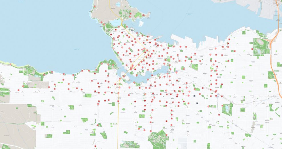 mobi bike share map vancouver