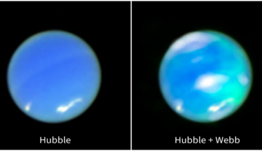 When scientists announced Webb’s first definitive detection of Neptune’s auroras in March 2025, they revealed another surprise: observations taken in 2023 showed that the planet’s upper atmosphere had cooled by several hundred degrees since Voyager 2 visited in 1989—and scientists still don’t know exactly why.
