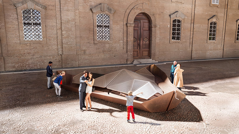 carlo ratti associati previews a kinetic canopy for modena’s former hospital - 1