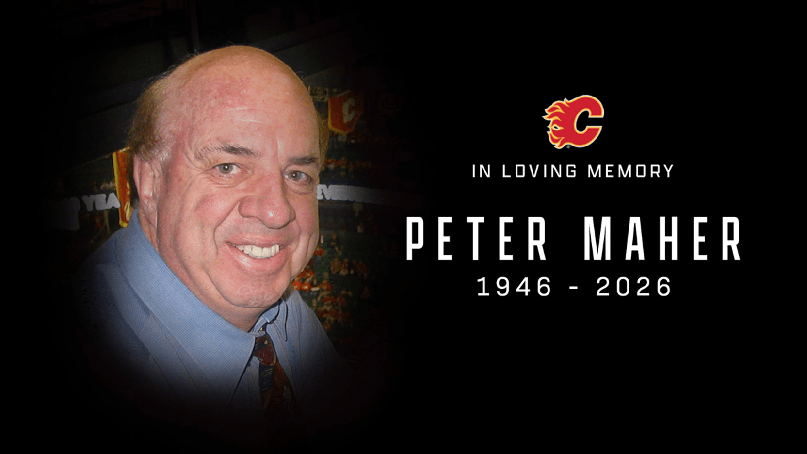 Calgary gathers to honour, remember longtime Flames voice Peter Maher