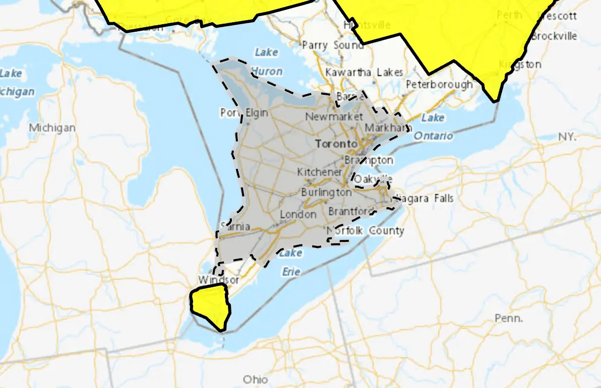 rainfall alert ontario 