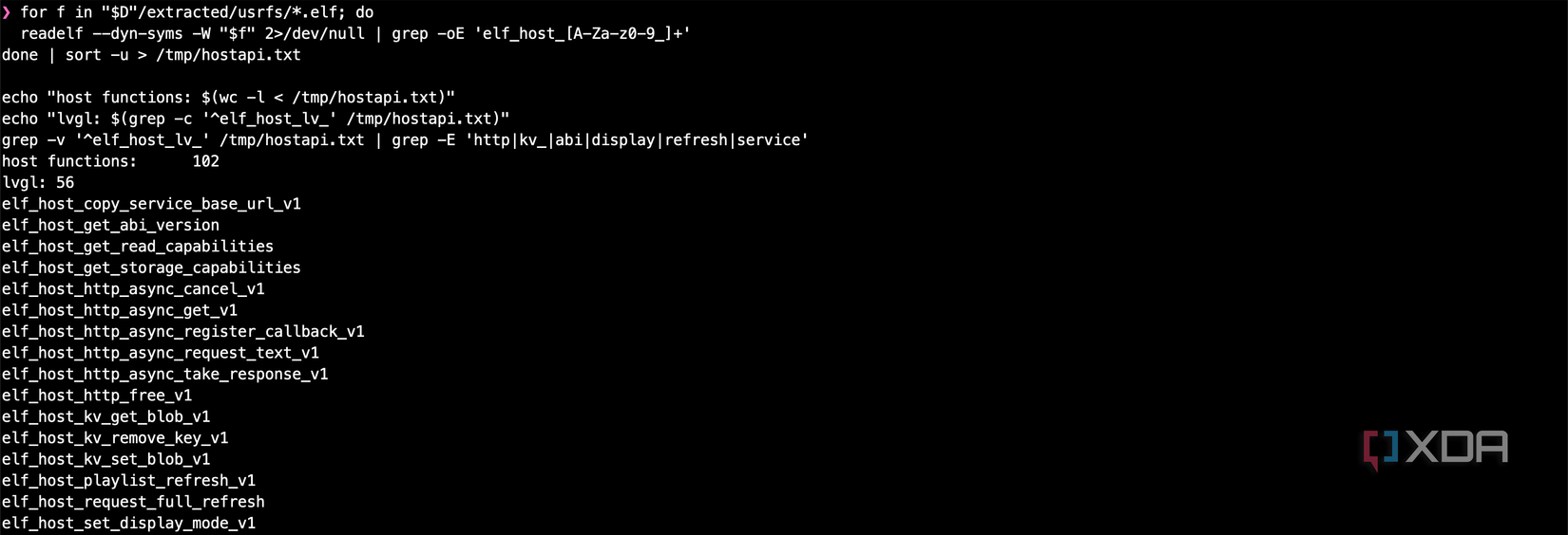 Showing the host functions in preinstalled apps on the reTerminal Sticky
