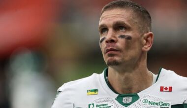 Riders’ Trevor Harris explains emotional outburst in B.C.: ‘I was as disappointed as anybody could be out there’ | GX94 Radio - Now That's Country!