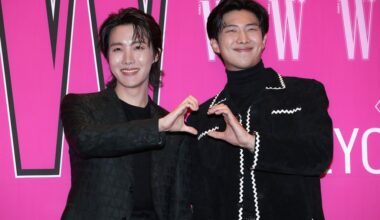 BTS' RM and j-hope Pose Backstage With Chris Brown