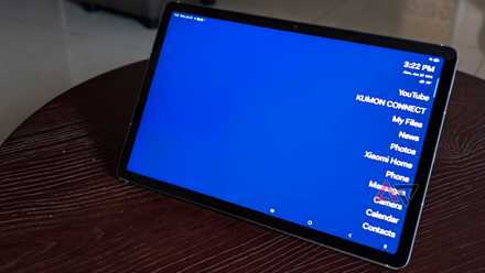 Before launcher's minimal interface on Samsung Galaxy Tab S10 FE tablet