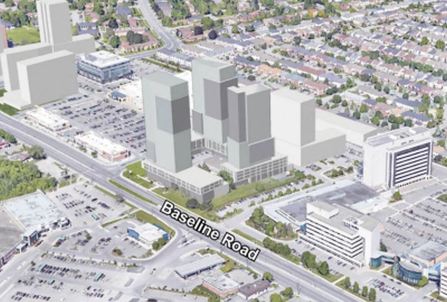 11 towers planned  for Ottawa’s Baseline Road in two projects, including former Scouts Canada headquarters site