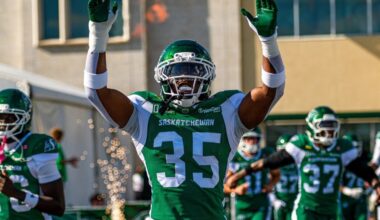 Riders linebacker Seyi Oladipo Jr. looking forward to first CFL start against Argonauts | GX94 Radio - Now That's Country!