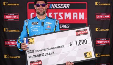 Shane van Gisbergen wins first NASCAR oval pole at Richmond Truck race