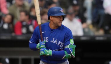 Blue Jays' George Springer out of lineup again with shoulder tightness