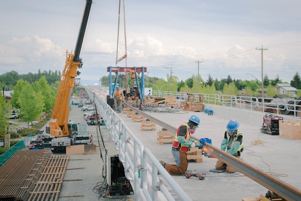 surrey langley skytrain construction may 12 2026
